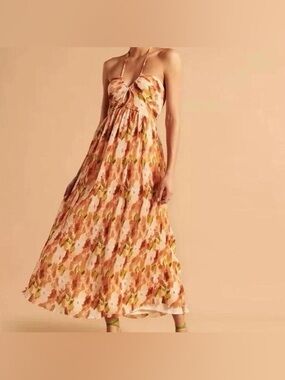 Abercrombie & Fitch Floral Halter Maxi Dress  Women's Size Large